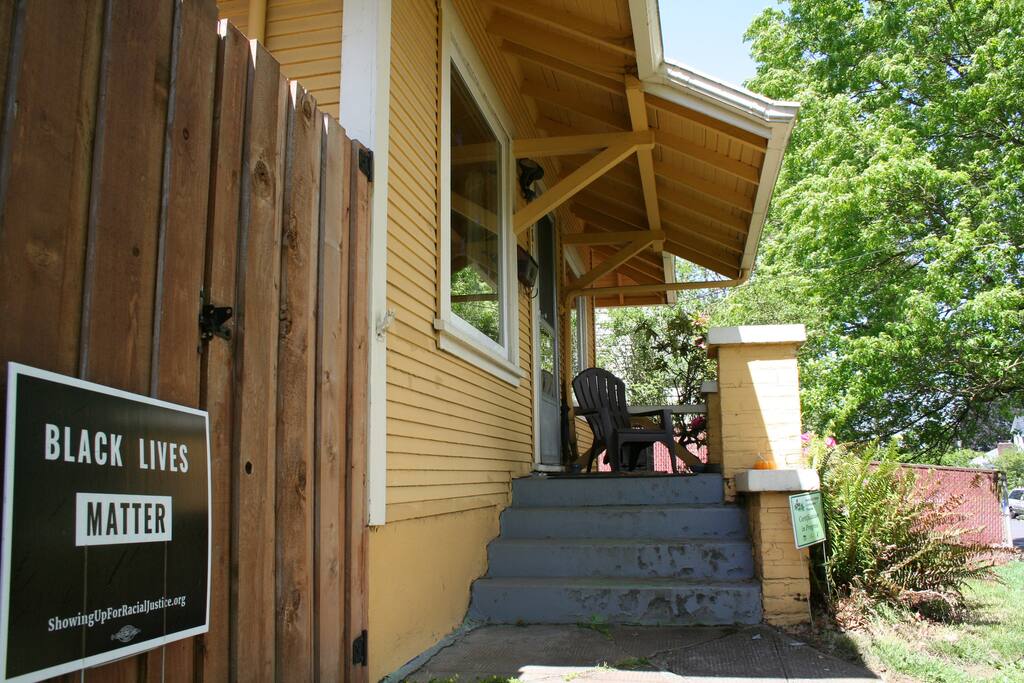 A porch for you to hang out or smoke on.