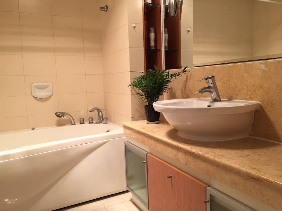 The bathroom in the Master bedroom