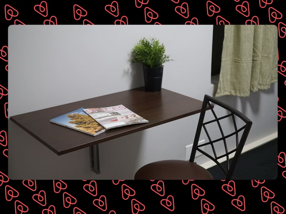 Working DESK (Folding). Use when you want it or just space saver when you don't need it!