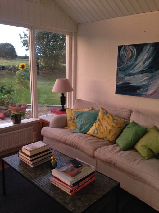 Cosy sofa with great sourranding