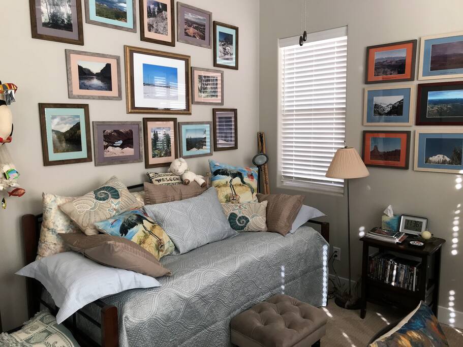 Guest Room with day bed made up as a couch