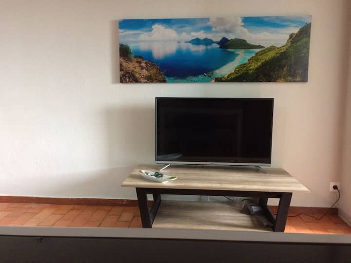 Дневна соба со паметен телевизор и над 150 канали низ целиот свет со Wi-Fi 