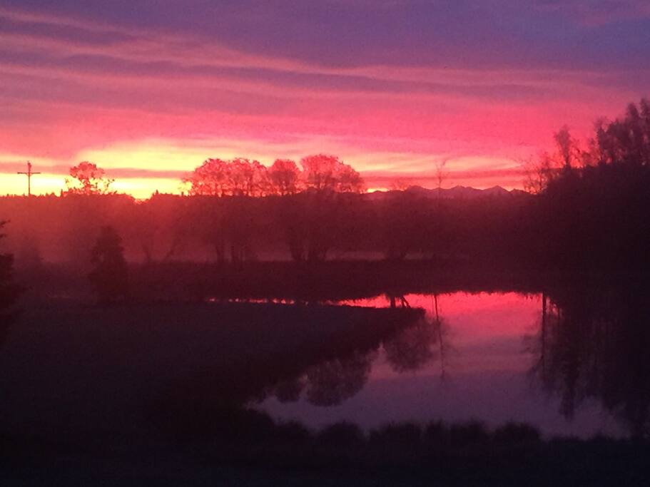 Sunset at the cabins