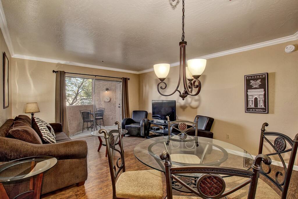 Amazing remodel with big screen TV..
