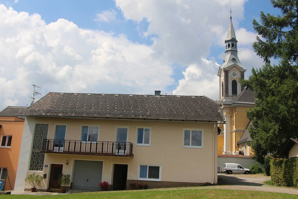 The apartment with balcony is located on the first floor