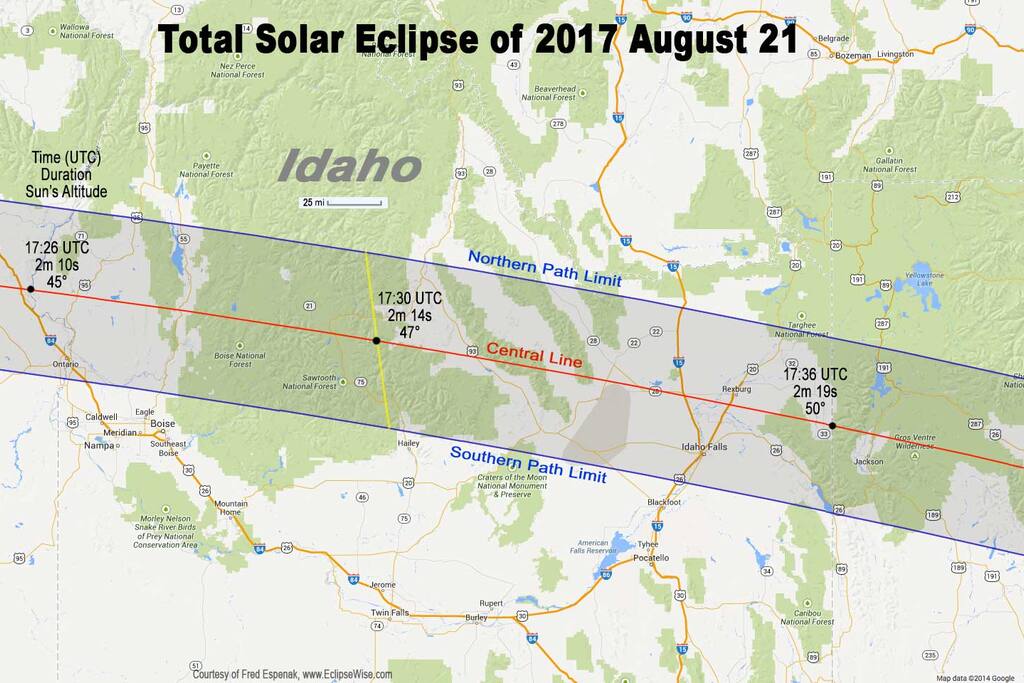 The Eclipse path