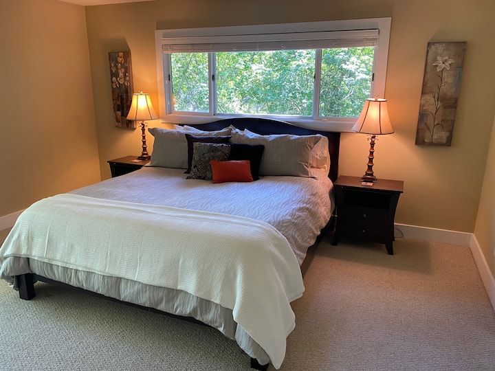 Master Suite #2 - on 2nd floor - direct access to deck overlooking the creek.