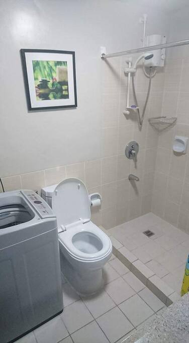 Washing machine in bath room