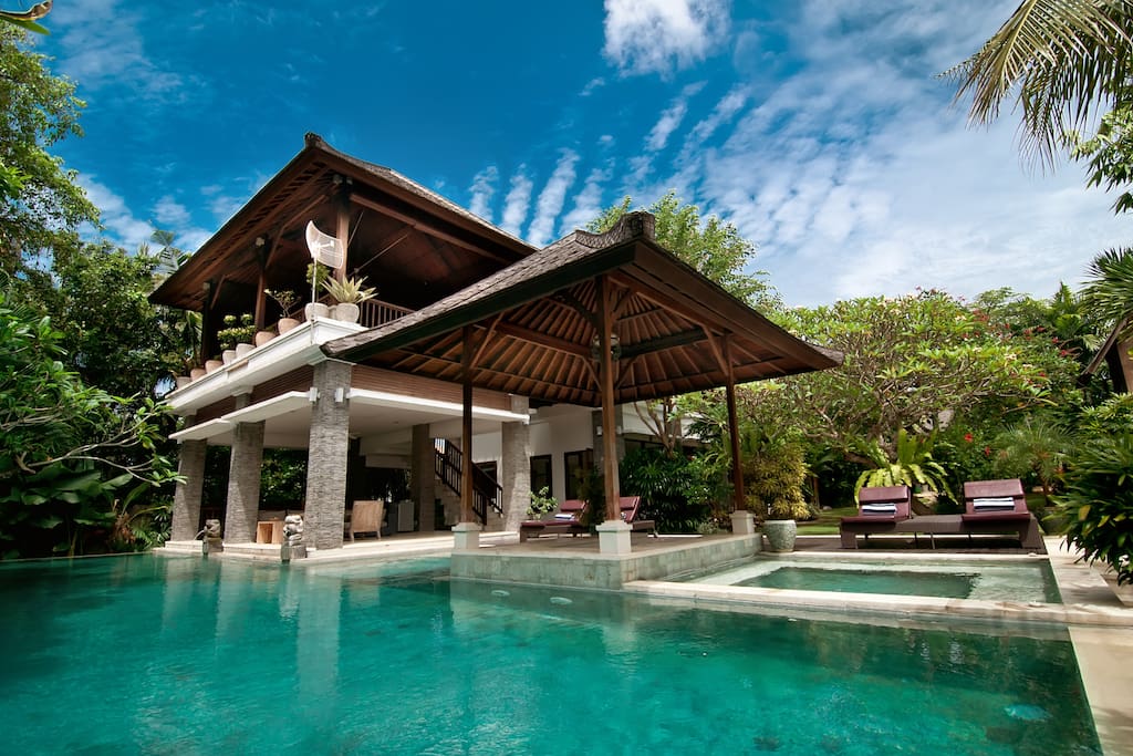 A private pool and open space for your enjoyment