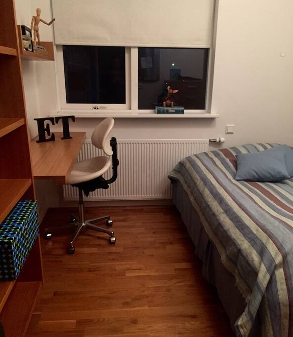 There are two single almost identical bedrooms