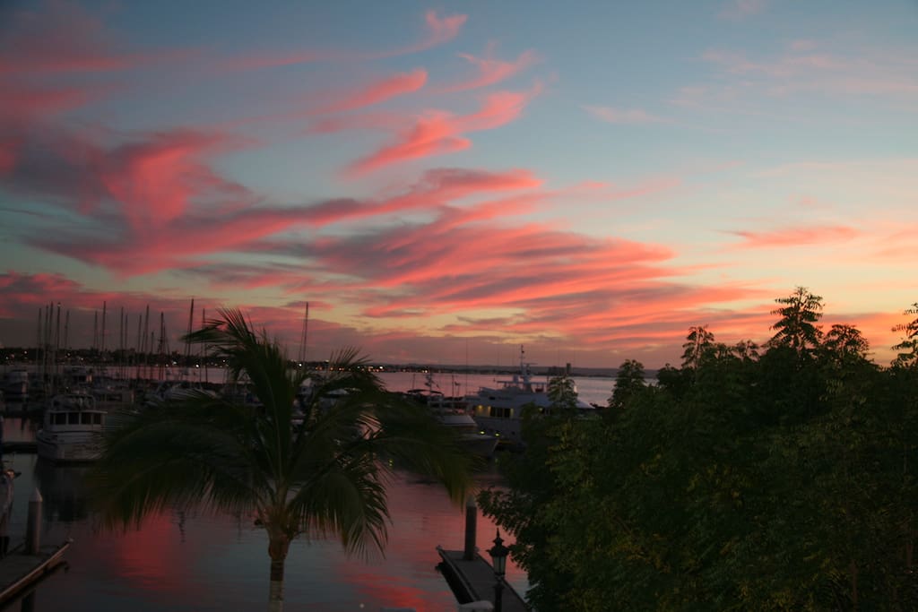 View from balcony. Wonderful to watch the sunset.