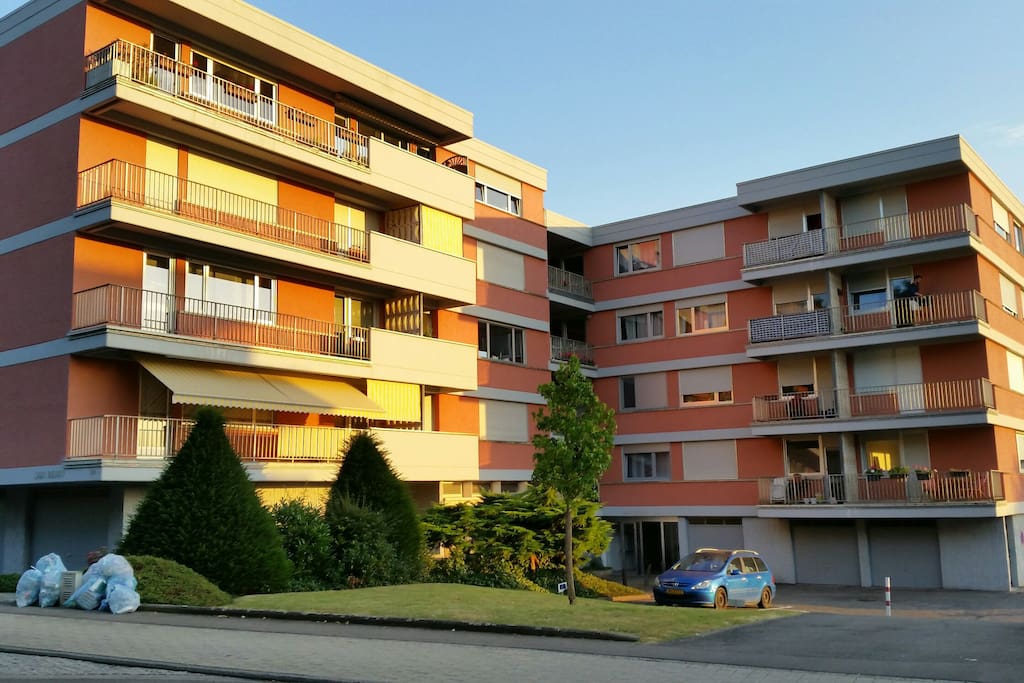 the apartment building