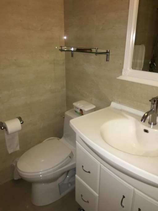 A bathroom with everything you need
