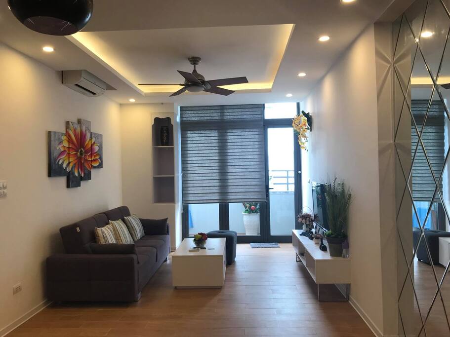 cozy living room with fresh air from the sea