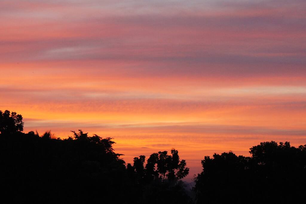magnificent sunset right in your balcony