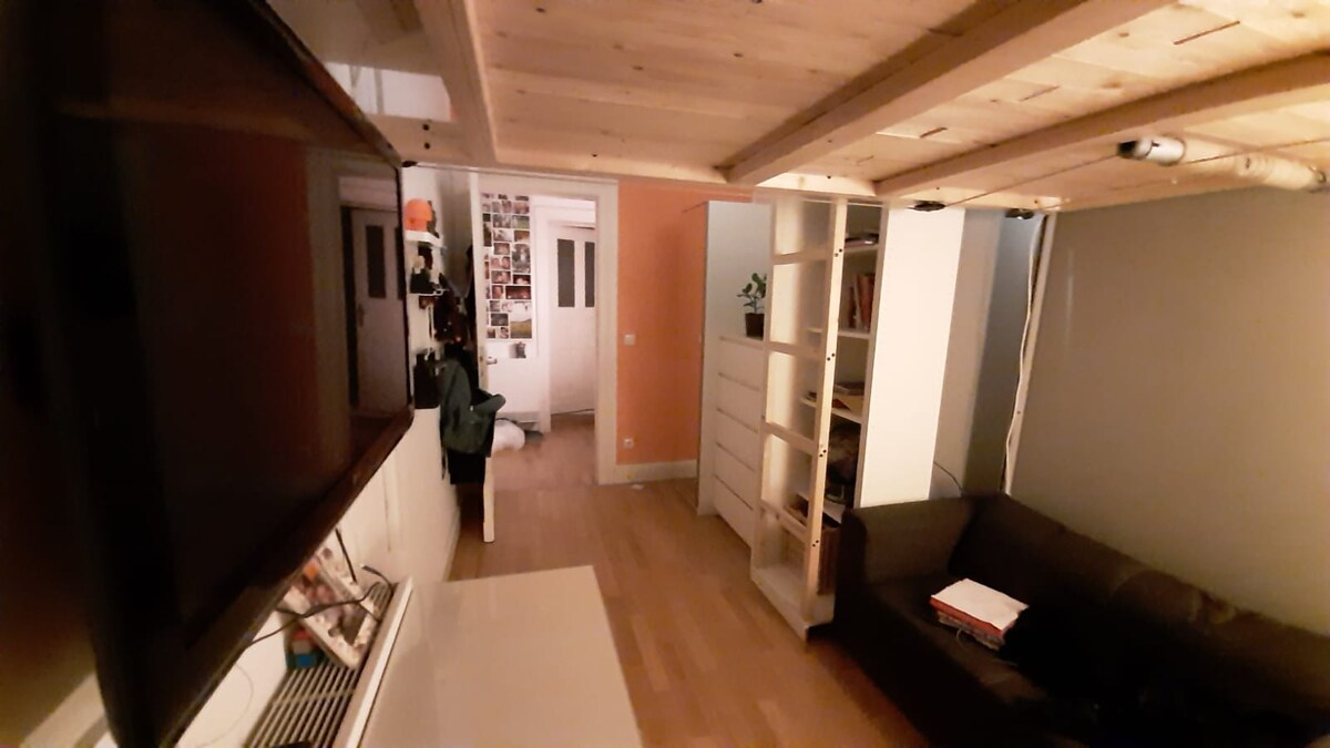 Top performing Airbnb: 1 room boutique apartment, loft bed and balcony in Berlin