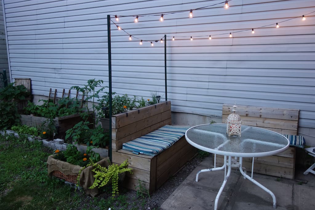 Little back yard with garden