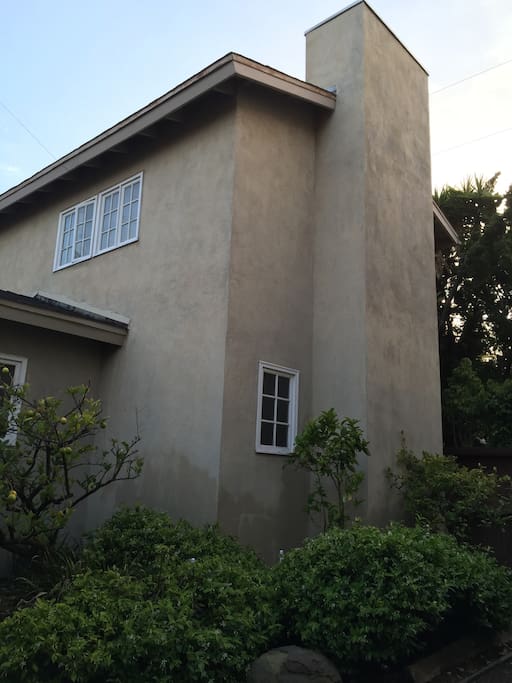 Exterior of guest house--see the lime tree bottom left? Feel free to pick fresh every day!