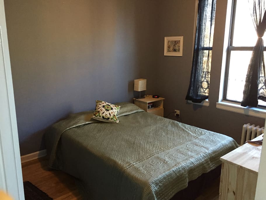 Comfy new queen bed in master bedroom. Great light!