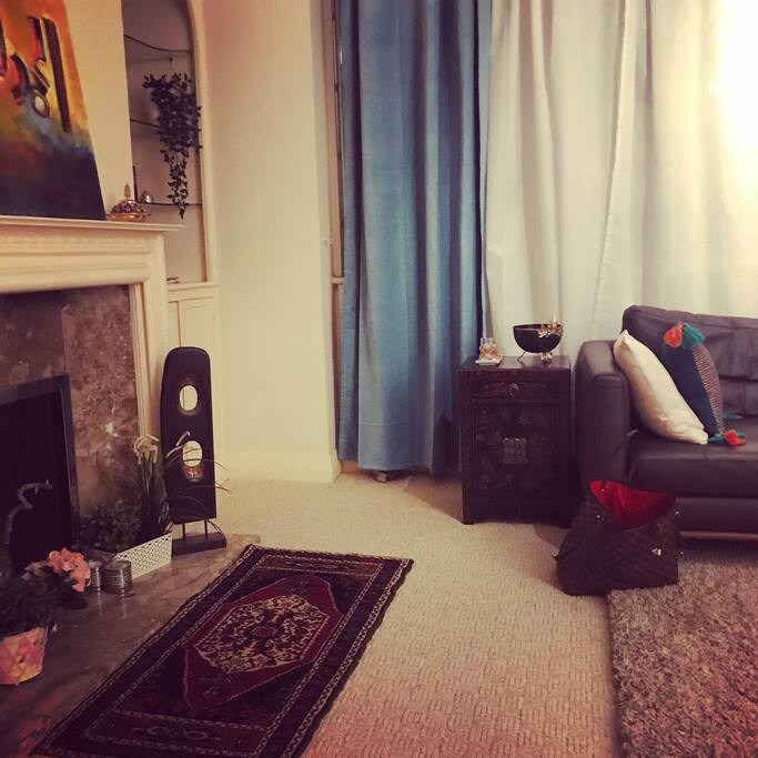 Living room leading into separate dining area
