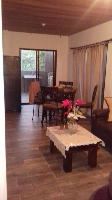 Sala, comedor, cocina