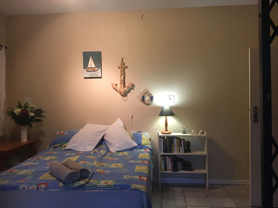 The main guestroom has its own entrance.
