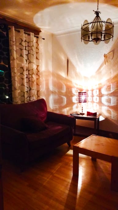 living room by night