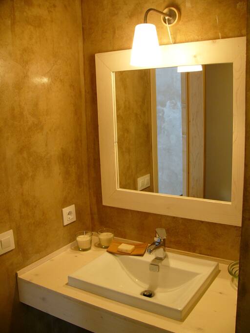 baño rústico