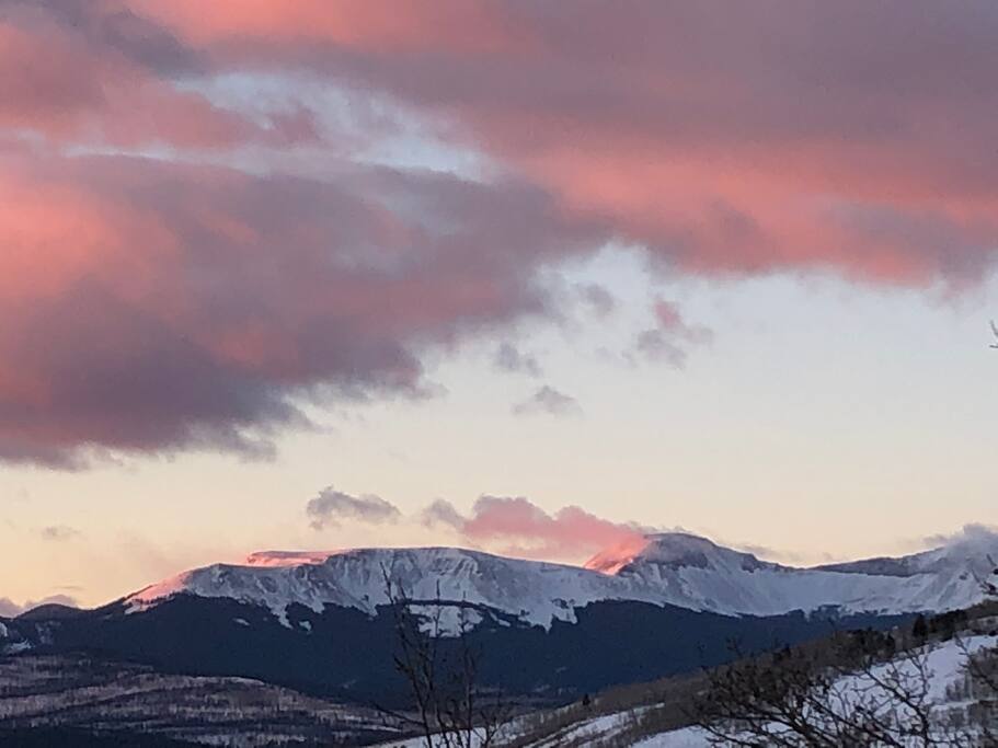 View from Cabin, AlpenGlow on Buffalo Peaks Wilderness