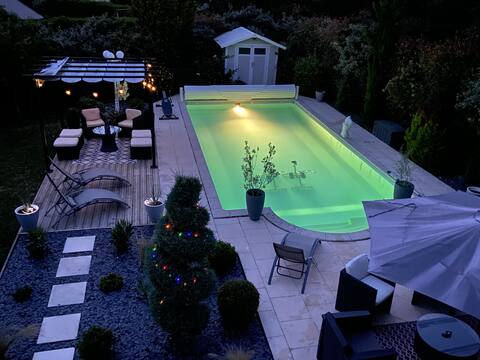 Superb villa 5 ch with swimming pool near circuit 24h
