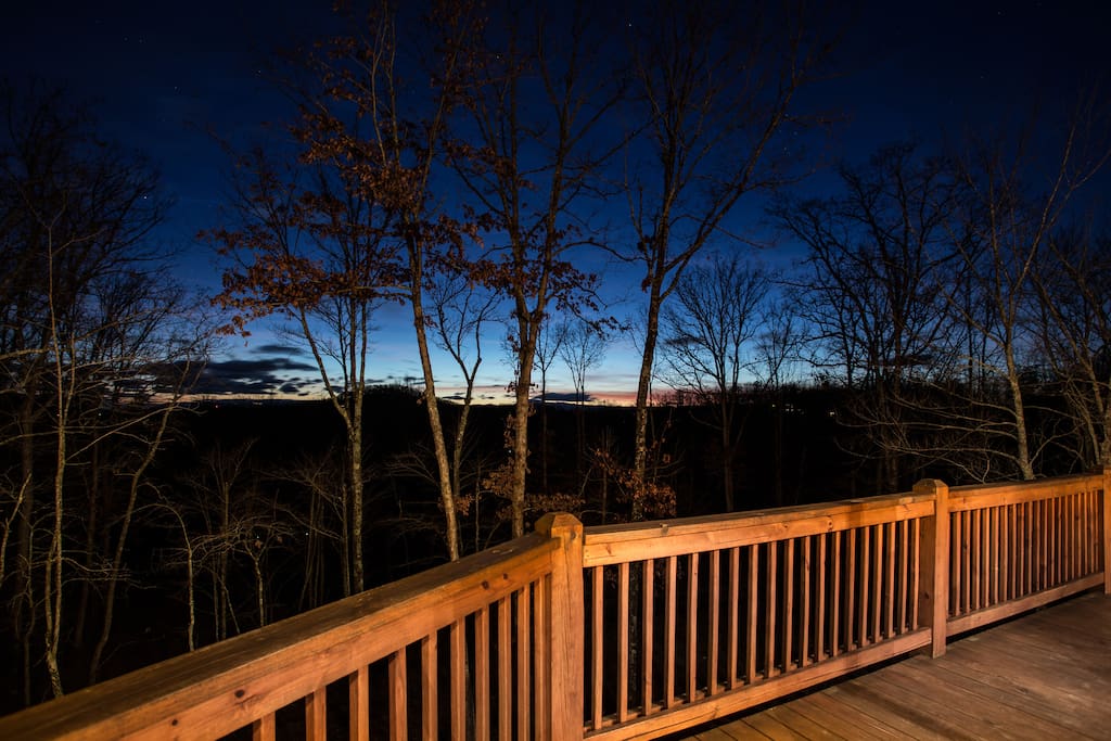 Sunset view from entry level deck