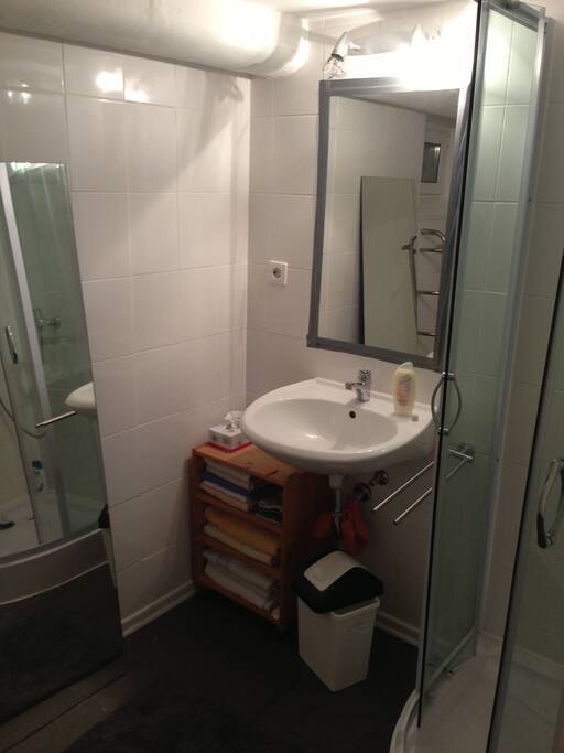 Das Bad gehört zum Zimmer und ist renoviert.