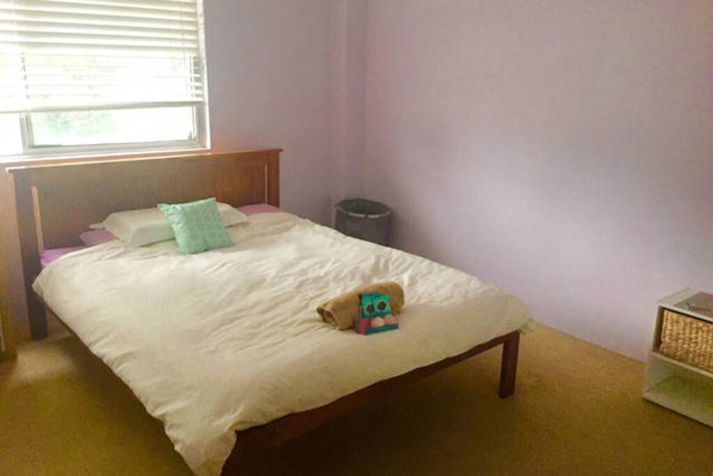 Your light filled double room - with large wardrobes and storage and mirrors