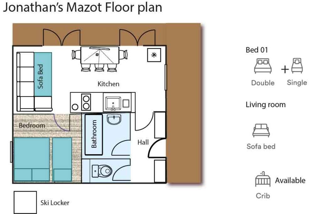Floor plan of Mazot