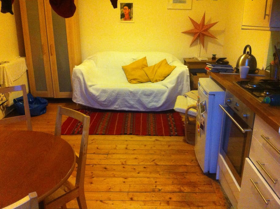 Kitchen and living room space