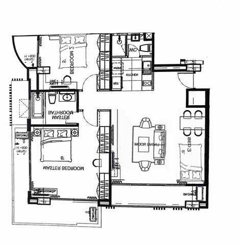 130m²Apt 2B(3beds)/BTS Phrom Phong /EmSphere/Pool gallery image 5