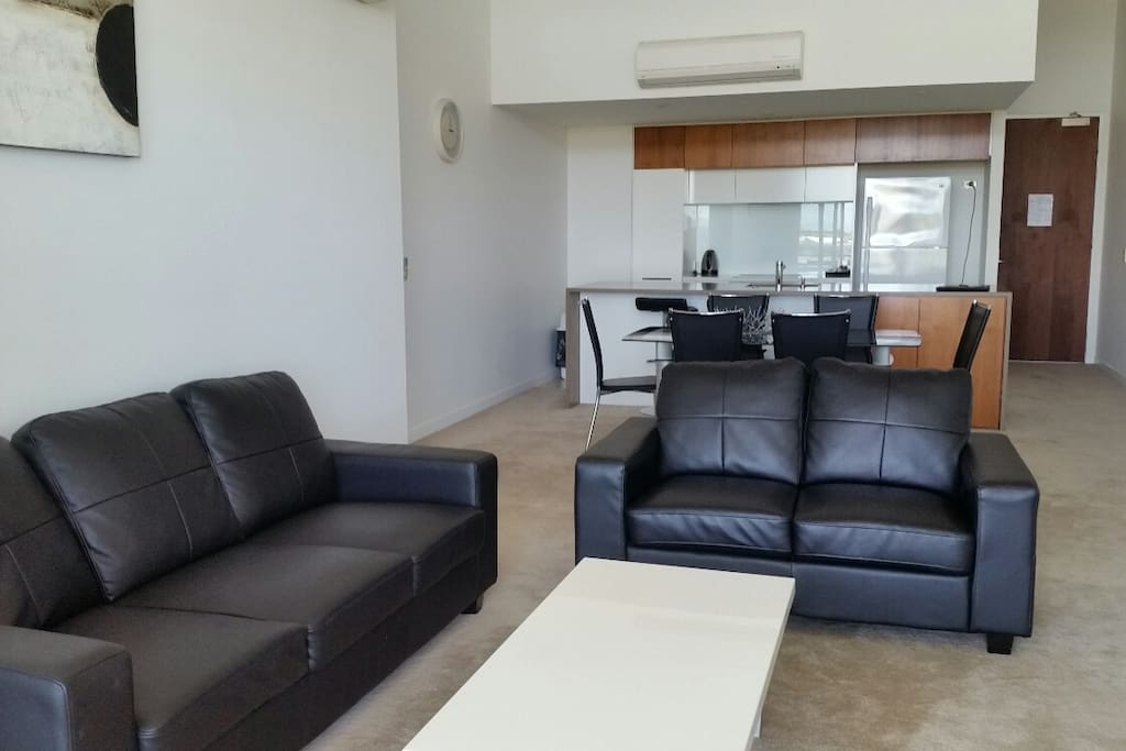 Large open plan lounge, dining and kitchen area