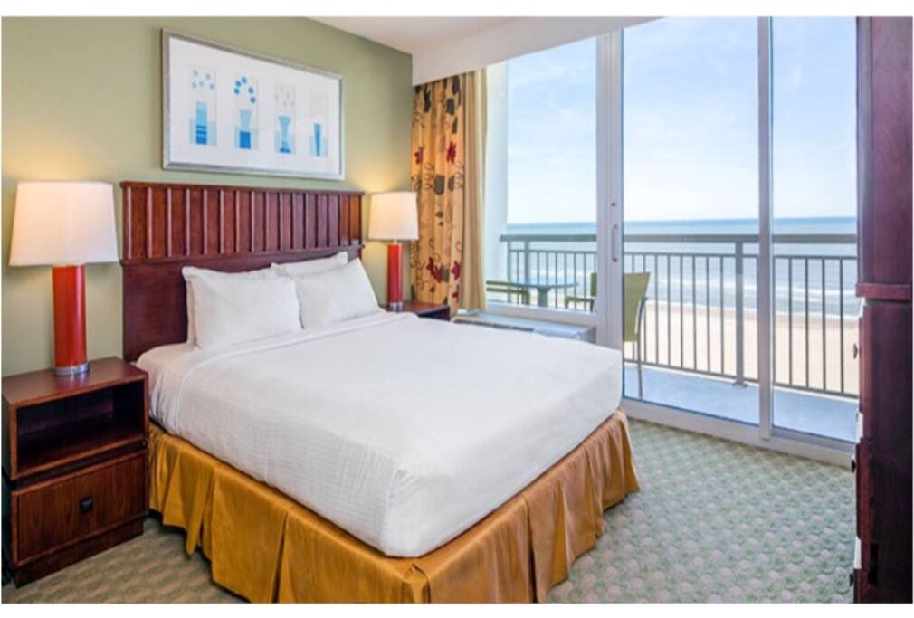 Master Bedroom with balcony looking over the beach