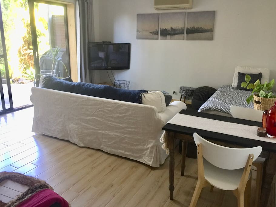 own table and chairs in studio room