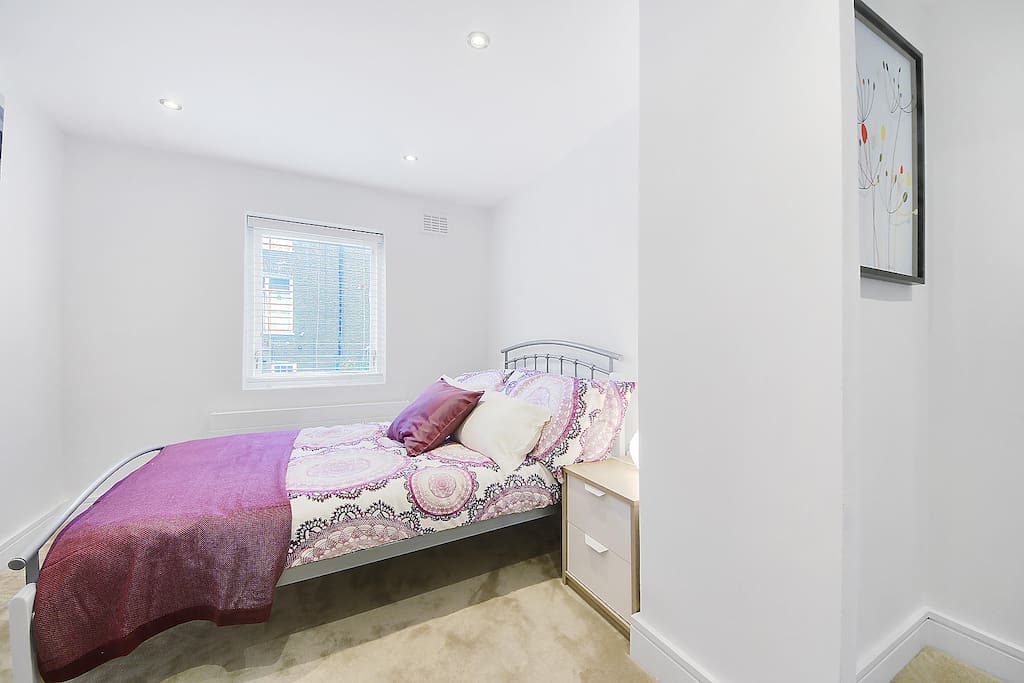 Second Bedroom.
Blackout curtains recently installed which aren't shown in this picture