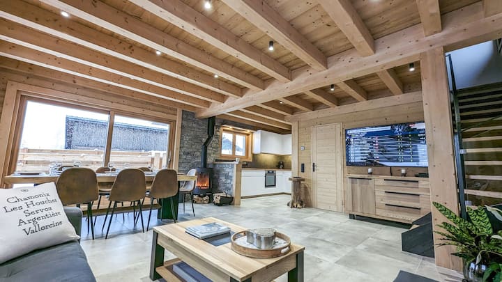 L'oursonne,
 Luxueux Chalet Neuf à
15min Chamonix. - Vallorcine