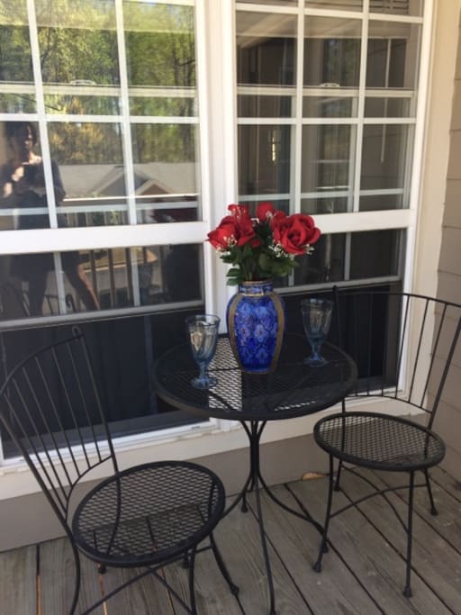 Enjoy the balcony patio which is a great place for breakfast or a simple cup of coffee!