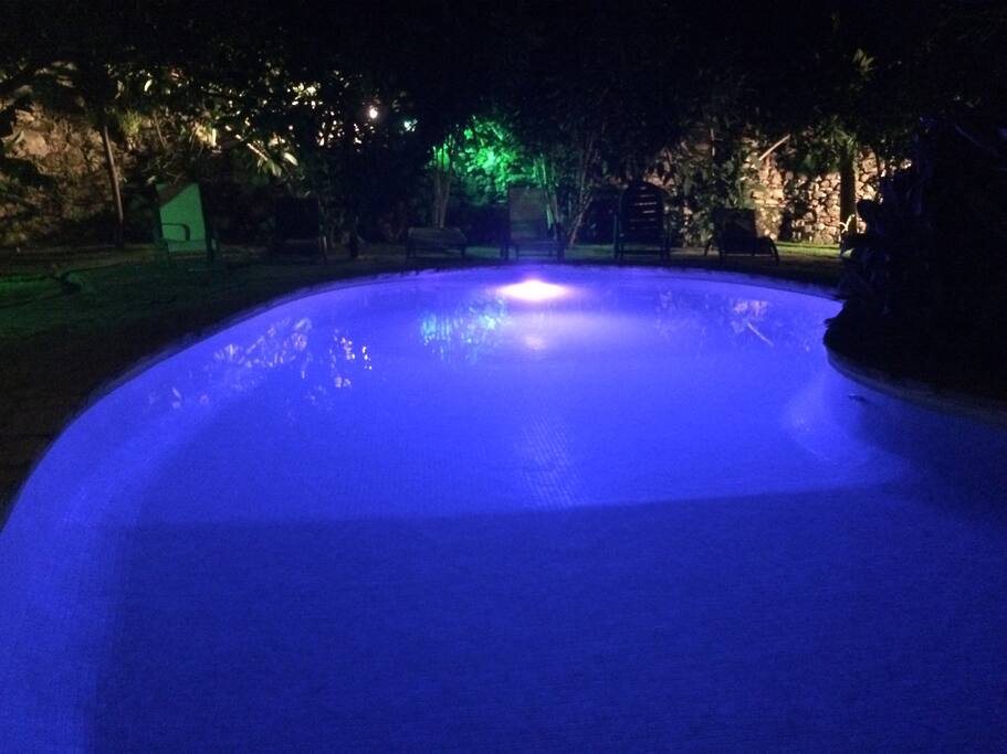 Swimming pool by night