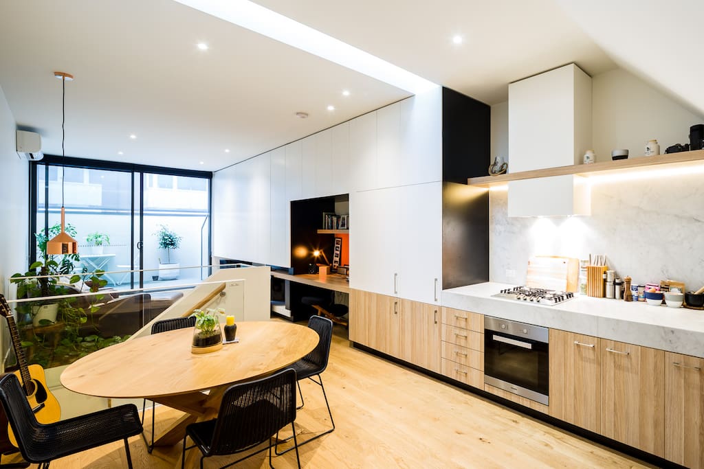 Kitchen and living room