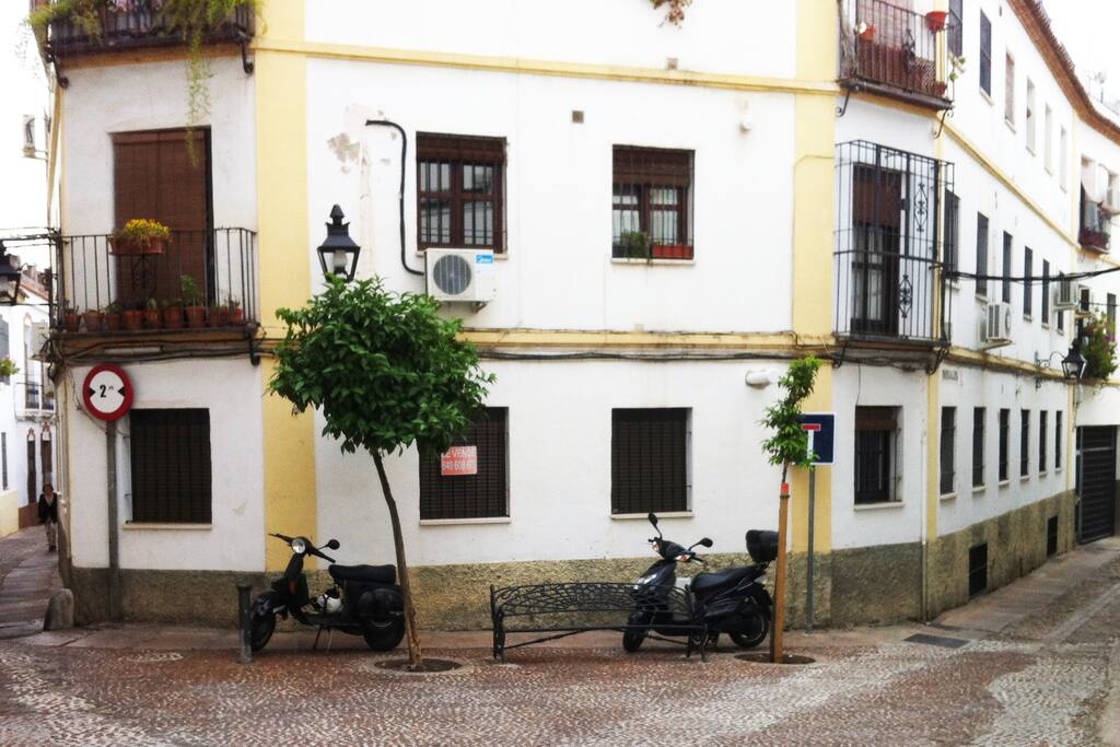Fachada, edificio, situado en paralelo al Palacio de Viana