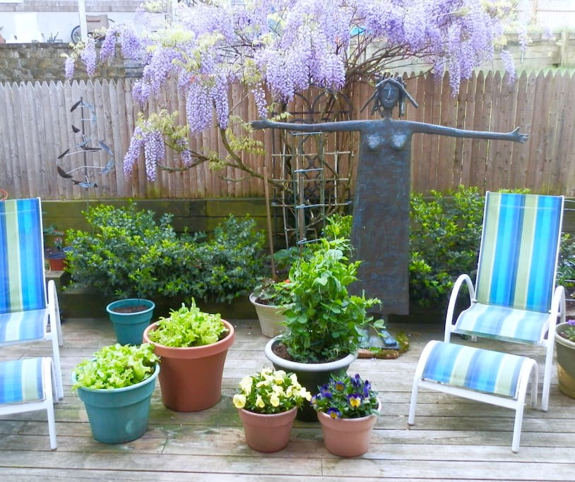 Private deck to enjoy your morning coffee