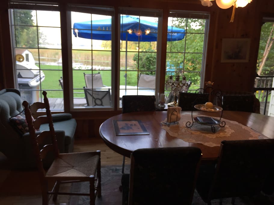 Dining room with a view of the lake