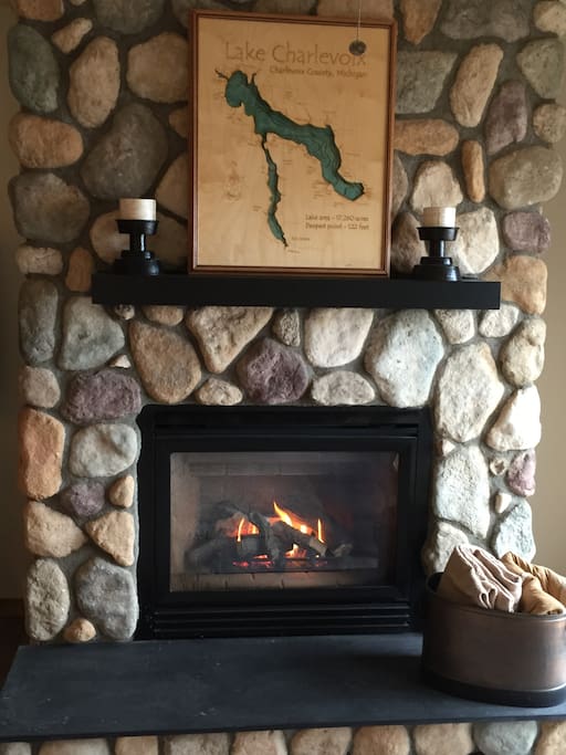 Gas fireplace on main level - perfect for cozy winter weekends!