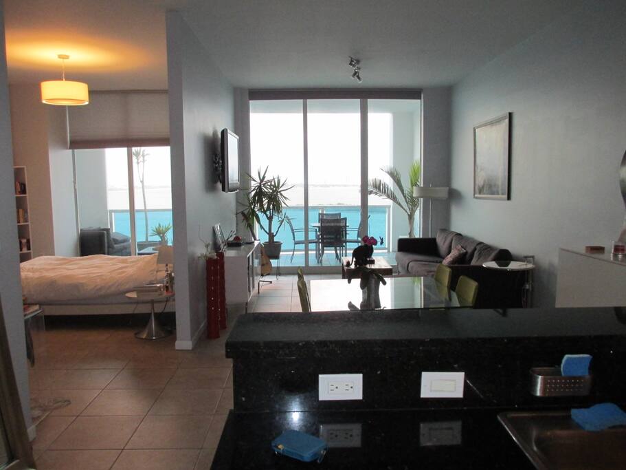 View of loft from kitchen.