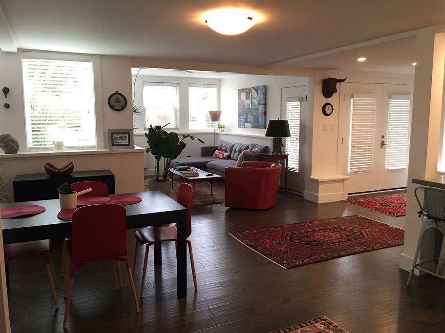 Living Room and Dining Area.